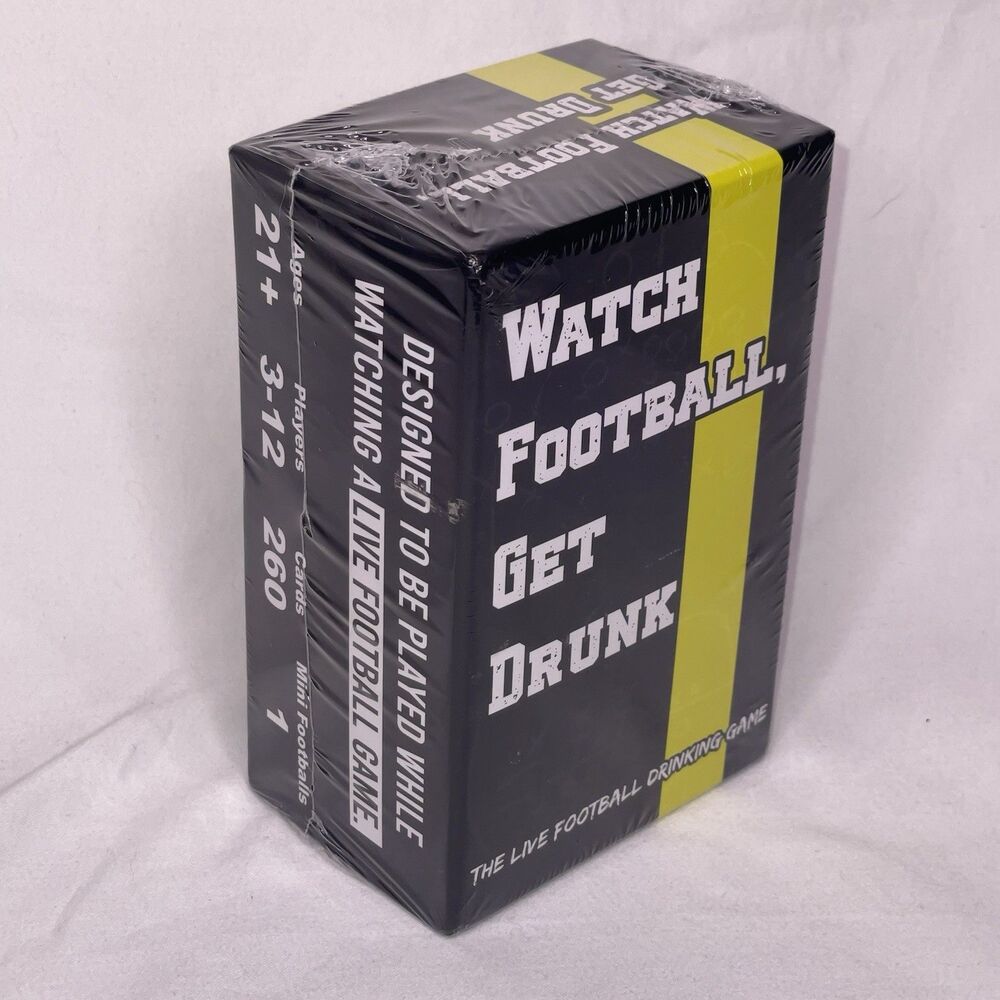Falling Whale Games Board Games Watch Football, Get Drunk Box (New Sealed)